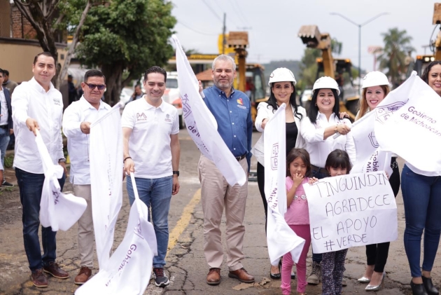 Inicia Alfredo Ramírez Bedolla obra regional Faeispum en Tingüindín; beneficiará a Tocumbo y Los Reyes