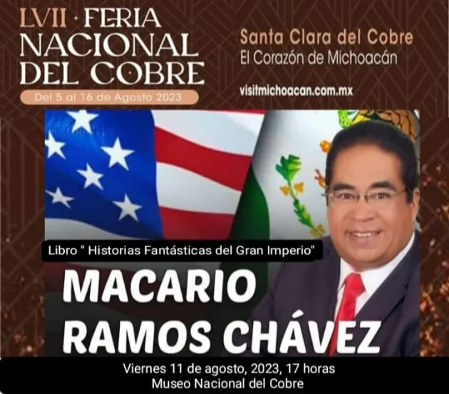 Macario Ramos, escritor internacional, presentará obra en la Feria Nacional del Cobre