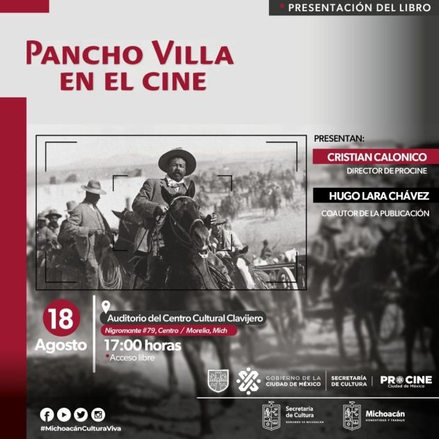 Recopilan filmografía de Pancho Villa; presentarán libro en el Clavijero 