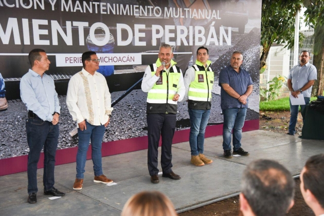 Ramírez Bedolla pone en marcha rehabilitación del libramiento Peribán 