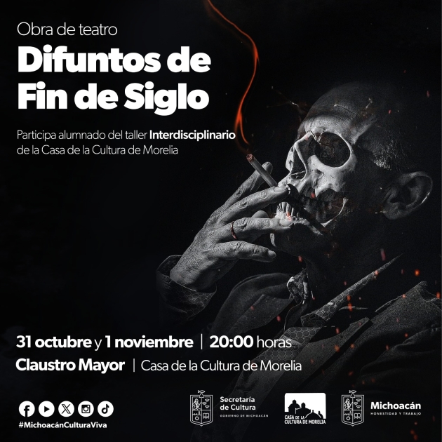 Por Noche de Muertos, Secum invita a la obra Difuntos de fin de Siglo 