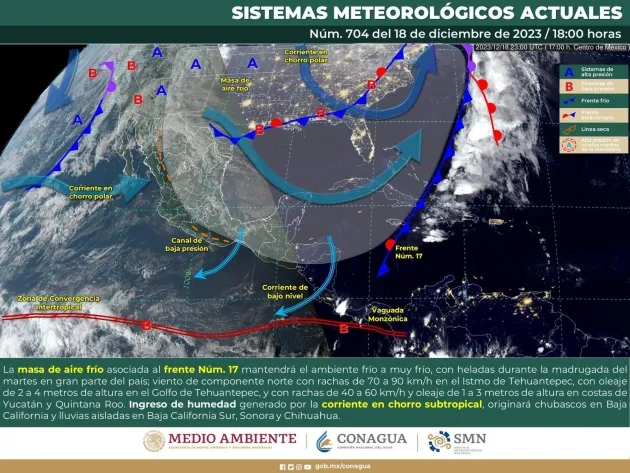 Se prevén heladas y lluvias para este martes en Michoacán: PC 