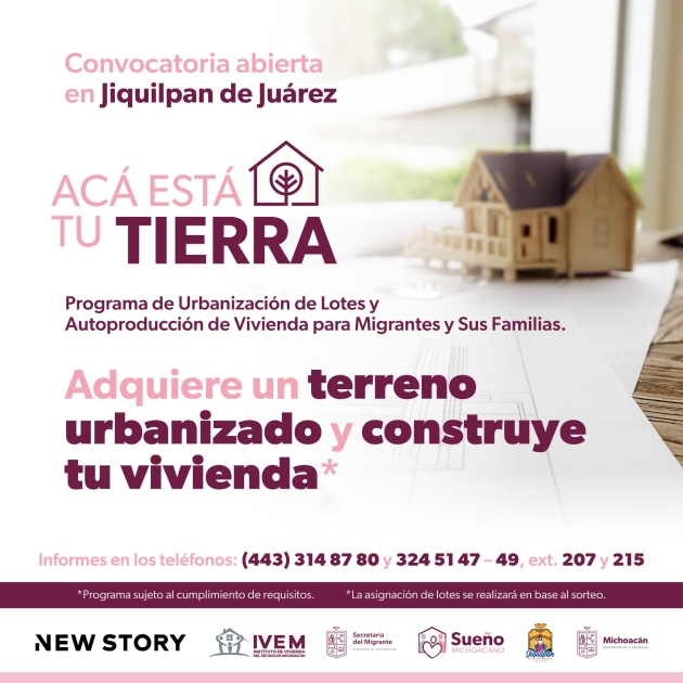 Abierta la convocatoria de créditos de vivienda para Migrantes de Jiquilpan: IVEM 