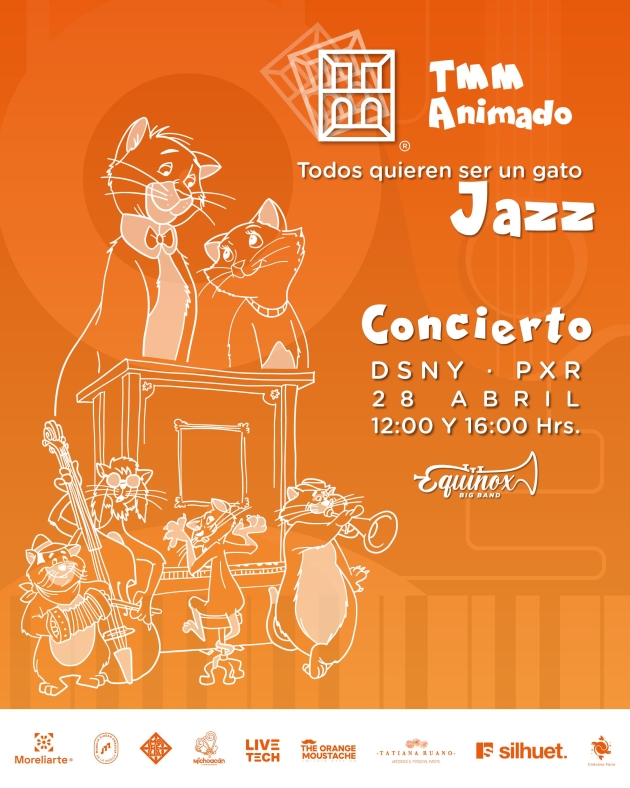 El Concierto Animado  “Todos quieren ser un gato Jazz”  se presentará en el Teatro Matamoros de Morelia  