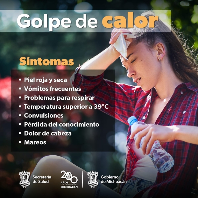 Identifica los síntomas del golpe de calor ante las altas temperaturas 