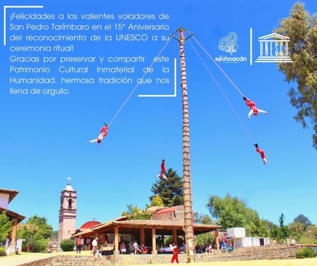 Voladores de San Pedro Tarímbaro, una tradición michoacana reconocida por la Unesco 