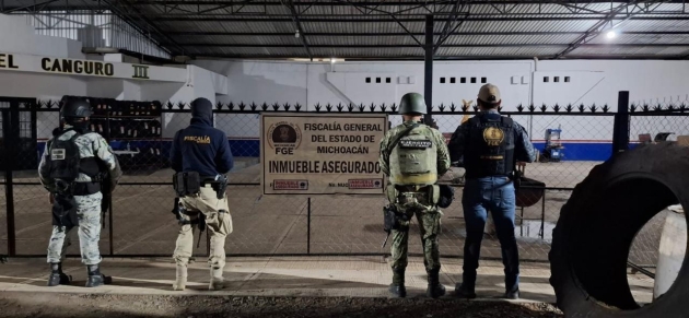 En cateo interinstitucional ejecutado en La Ruana, fueron asegurados más de 600 kilos de metanfetami 