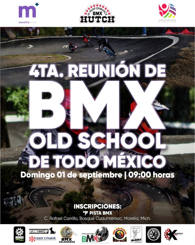 Recibirá Morelia la 4ta Reunión de BMX Old School en Septiembre 2024 