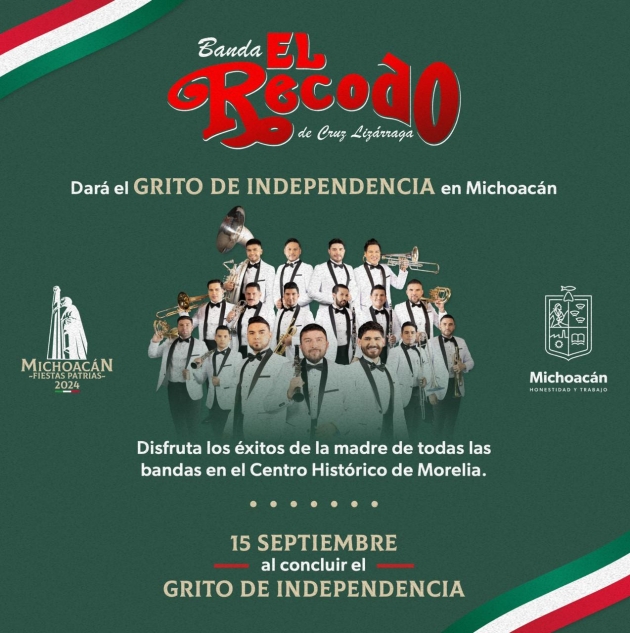 Todo listo para vivir el Grito de Independencia junto a la Banda El Recodo 