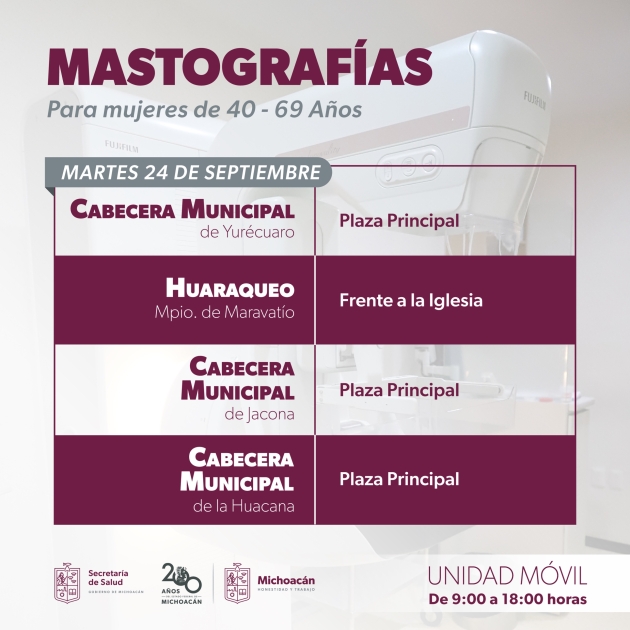 Llevará SSM mastografías gratuitas a mujeres de 8 municipios 