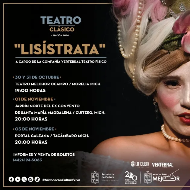 Lisístrata, la comedia griega que presentará la Secum en el Ocampo 