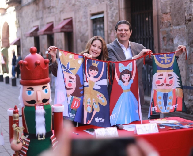 Alfonso Martínez y Paola Delgadillo presentan actividades de la Navidad Mágica en Morelia 