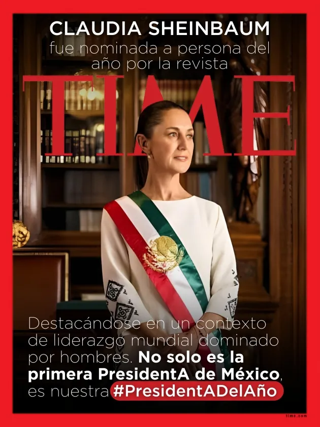 TIME nomina a la Presidenta Claudia Sheinbaum Pardo para Persona del Año 2024 