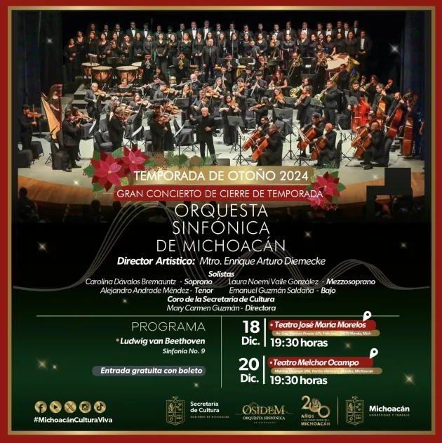 La Novena Sinfonía de Beethoven cerrará con broche de oro los conciertos de la Osidem 