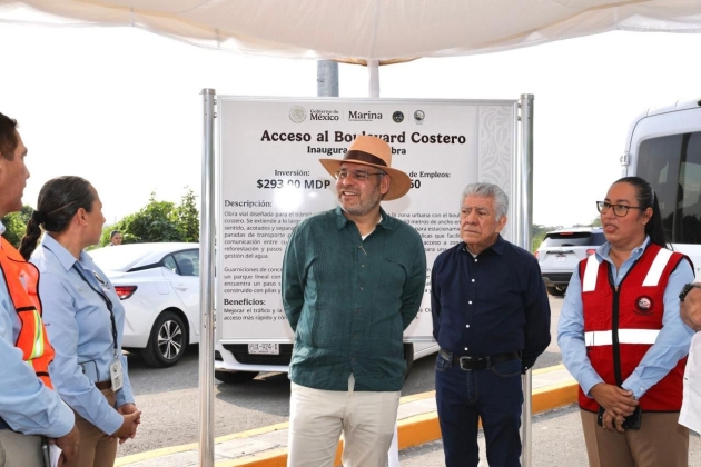 Supervisa Ramírez Bedolla acceso al bulevar Costero en Lázaro Cárdenas 