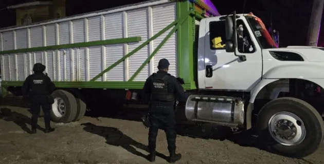 SSP recupera camión robado en Uruapan con más de 8 toneladas de aguacate 