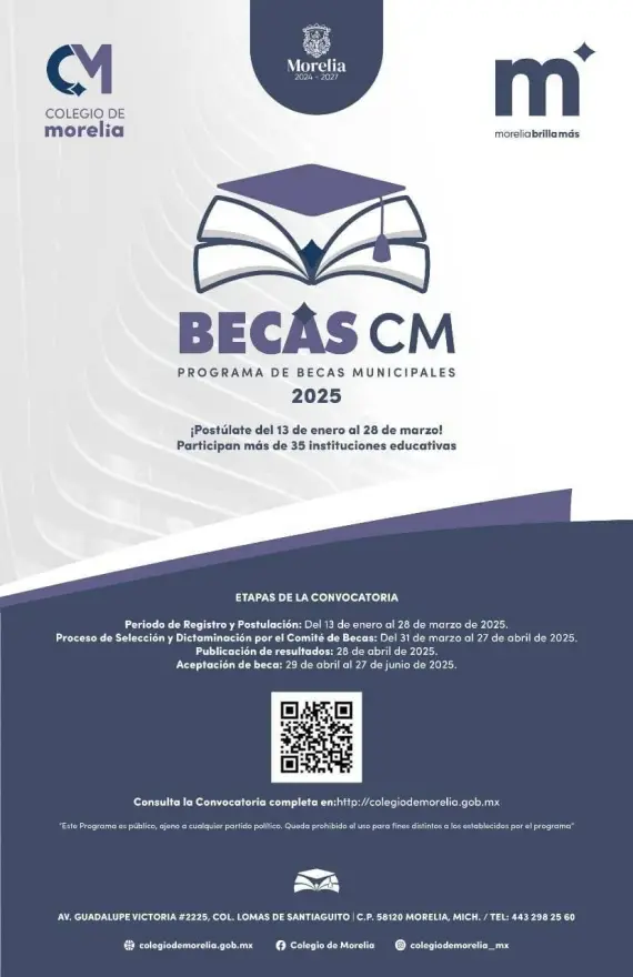 Becas del Colegio de Morelia apoyan titulaciones desde licenciaturas hasta doctorados 