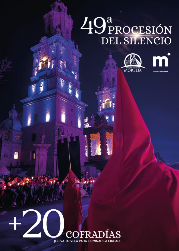 Procesión del Silencio, evento estelar de actividades de Semana Santa en Morelia 