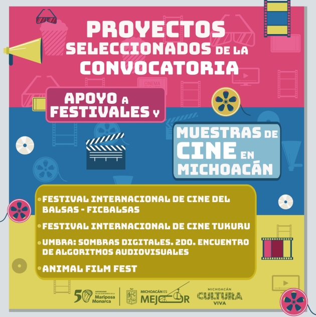 Secum presenta a ganadores del apoyo para festivales y muestras de cine 