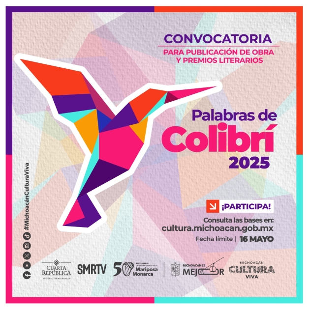 Últimos días para postularse a la convocatoria Palabras de Colibrí 2025 