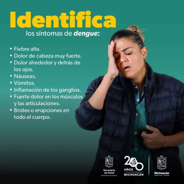 Bajan 65 % casos de dengue en Michoacán: Secretaria de Salud 
