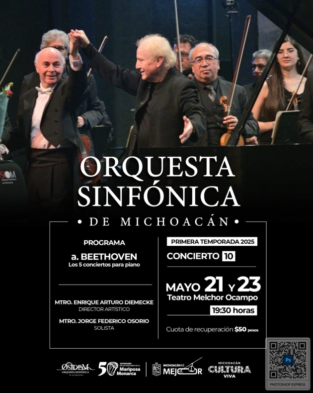 Osidem interpretará concierto para piano de Beethoven en dos conciertos imperdibles 