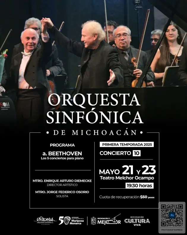 Osidem interpretará concierto para piano de Beethoven en dos conciertos imperdibles 