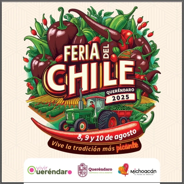 Sectur te invita a la tradicional Feria del Chile de Queréndaro: SECTUR  
