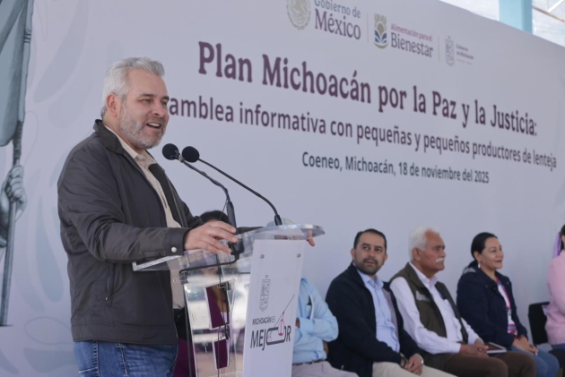 Precios justos para la lenteja michoacana; Federación y Estado comprarán grano a productores: Ramírez Bedolla 