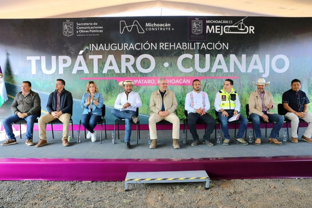 Inaugura Alfredo Ramirez Bedolla libramiento Tupátaro-Cuanajo para impulsar el turismo y el comercio artesanal