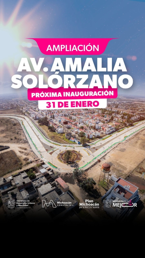 Ampliación de avenida Amalia Solórzano lista el 31 de enero: Gladyz Butanda 