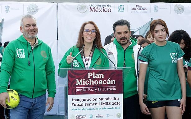 Inauguran IMSS y Gobierno de Michoacán Torneo Mundialito Futsal Femenil Sub-21 