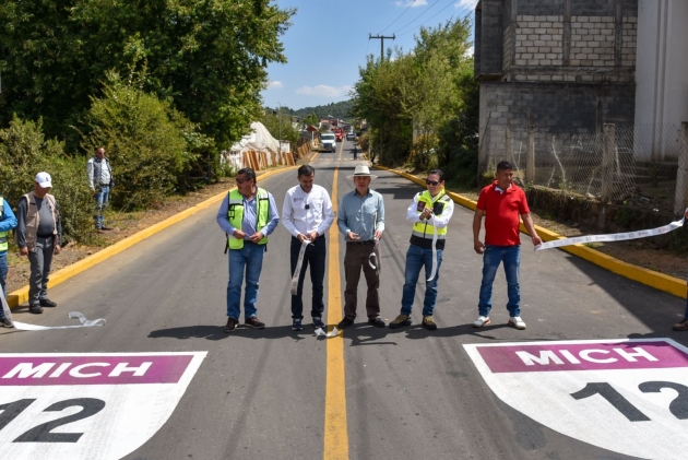 SCOP fortalece la Meseta Purépecha con infraestructura educativa, vial y de seguridad