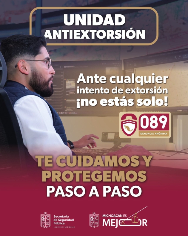 "Unidad Antiextorsión evita que 217 mdp terminen en manos de delincuentes": SSP