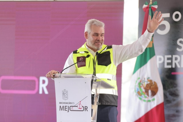 "Récord en obra pública en Michoacán; 40 mil mdp invertidos sin contratar deuda": Ramírez Bedolla