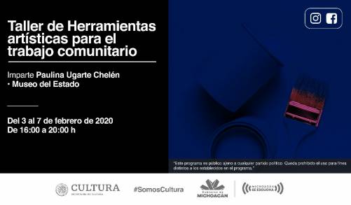  Continúan abiertas las inscripciones del taller Herramientas artísticas para el trabajo comunitario