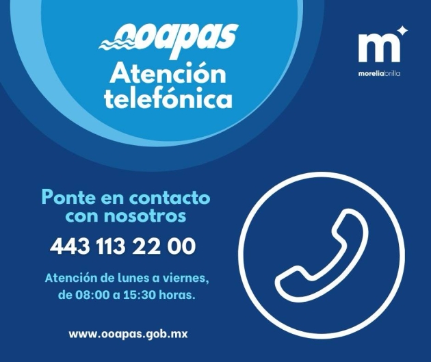 OOAPAS restablece su número oficial de atención telefónica 