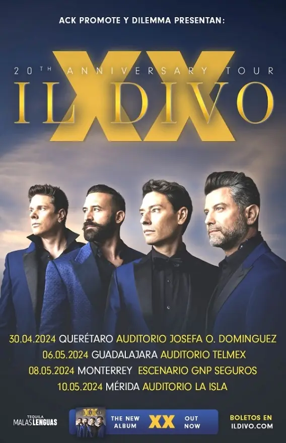 Il Divo Anuncia fechas de su  Tour en México 2024 en algunas plazas de la República  