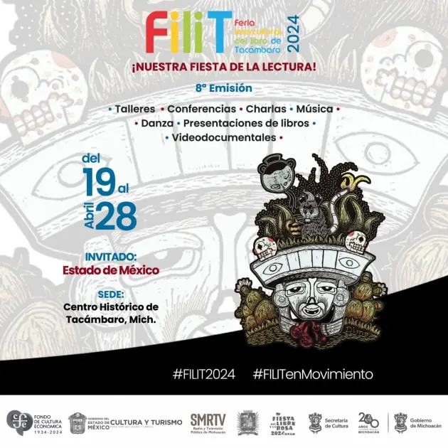 Tacámbaro se inundará de arte y cultura durante la Feria Intercultural de Libro 2024 