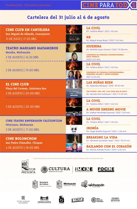 ¡Comienza Cine para todxs 2023 del Festival Internacional de Cine de Morelia! 