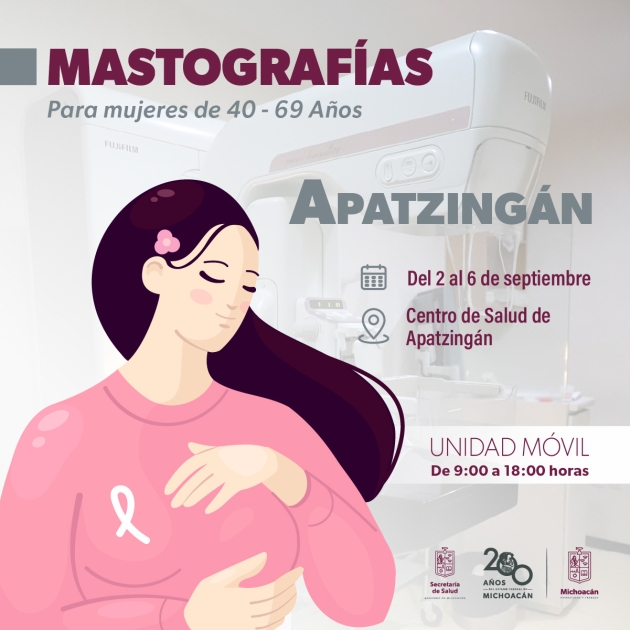 SSM anuncia mastografías gratuitas en Apatzingán    