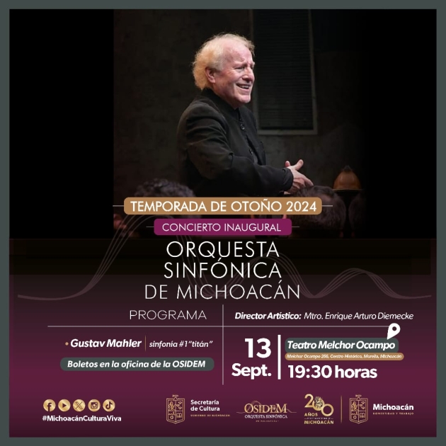 Orquesta Sinfónica de Michoacán con grandes sorpresas para este otoño 