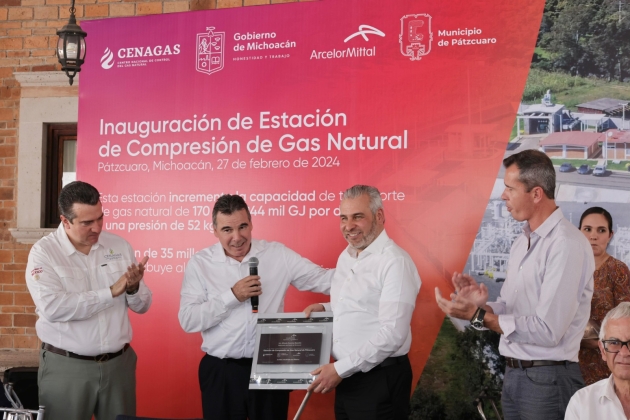 Reconoce ArcelorMittal respaldo de Bedolla en ampliación de estación de Cenagas 