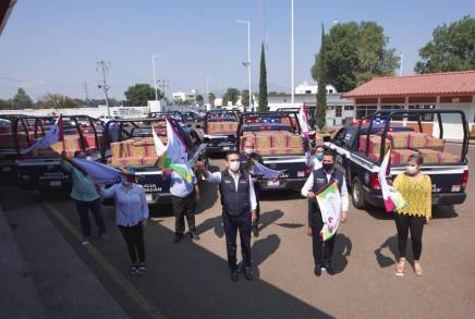 El Gobernador Silvano Aureoles da  banderazo para llevar Alimentos a todos los Municipios de Michoacán