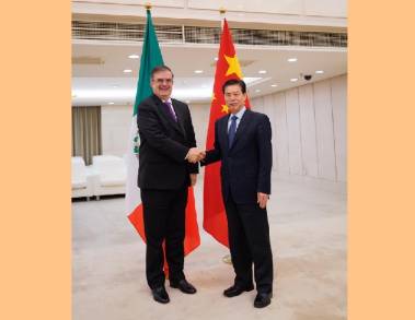 Concluye visita de trabajo a China del canciller Marcelo Ebrard