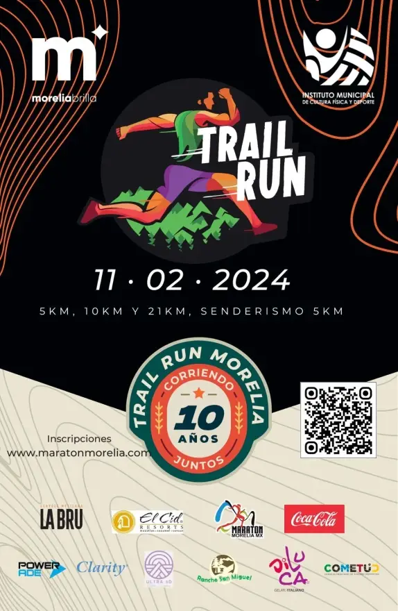 Presentan la 10a. Carrera Trail Run Morelia 2024 