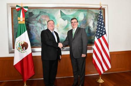 Concluye con éxito reunión entre el secretario de Estado Michael R. Pompeo y el secretario de Relaciones Exteriores Marcelo Ebrard Casaubon