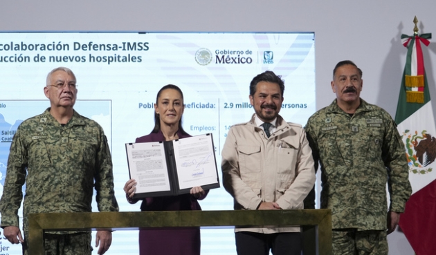 Sheinbaum Pardo anuncia que la Defensa Nacional construirá siete nuevos hospitales del IMSS 