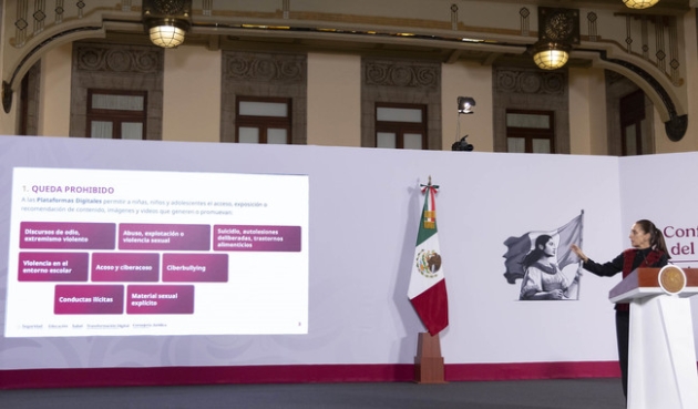 Claudia Sheinbaum presenta decreto para garantizar que plataformas digitales sean espacios seguros para niñas, niños y adolescentes 