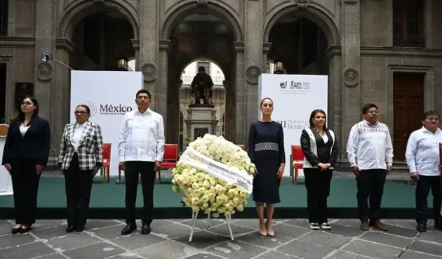 Claudia Sheinbaum encabeza Conmemoración del 153 Aniversario Luctuoso de Benito Juárez 